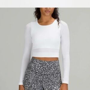 Lululemon Athletica White Fitted Long Sleeve Bodysuit